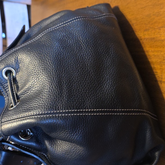 Dooney & Bourke Black Leather Drawstring Bag - Picture 16 of 16